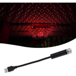 jeseny Pack-1 USB Star Projector Night Light, Car Ceiling Interior Roof Lights, Portable Adjustable Romantic Decorative Lights for Bedroom, Car, Party, Wall, Ceiling (Red) in Kuwait