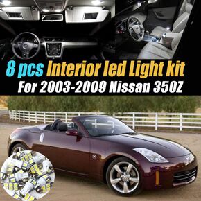 8Pc Super White 6000k Car Interior LED Light Bulb Kit Pack Compatible for 2003-2009 Nissan 350Z in Saudi Arabia