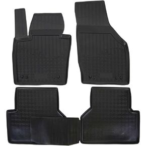 3D Floor Mats for 2015-2018 Audi Q3 (8U) Heavy Duty, Custom Fit, All Weather Floor Liner Front & 2nd Row Full Set Rubber, Black in Saudi Arabia