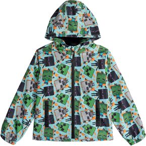 Minecraft Zip Up Waterproof Rain Jacket Little Kid to Big Kid Sizes (5-6 - 12) in Saudi Arabia