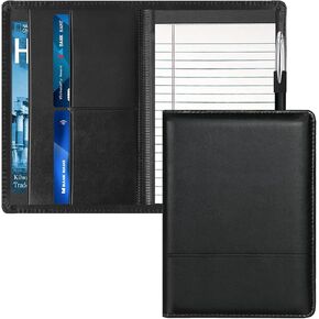 A5 Padfolio Business Portfolio Folder,Junior Size Document Folder Organizer, Padfolio with Interior Pocket and Pen Loop, 5 x 8 Writing Pad Included in Saudi Arabia