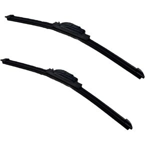 Windshield Wiper Blades (Pack of 2) 17" + 17" Universal J/U Hook Replacement Wiper Blades All Season Stable and Quiet Front Windshield Wipers in Kuwait