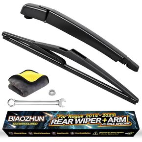 Rear Wiper Arm Blade Assembly, Replacement for Nissan Rogue Select, Sport 2014–2023 SUV | Back Windshield Wiper Blade Arm Set, With Rear Window Wiper Arm Nut Cap Cover Accessories in Saudi Arabia