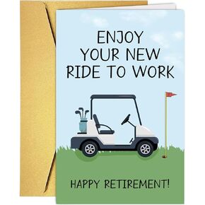 Funny Retirement Card for Golfer, Happy Retirement Card for Dad Husband Grandpa Boss Teacher Friend Golf Lover. Humorous Retired Gift for Him Men in Saudi Arabia