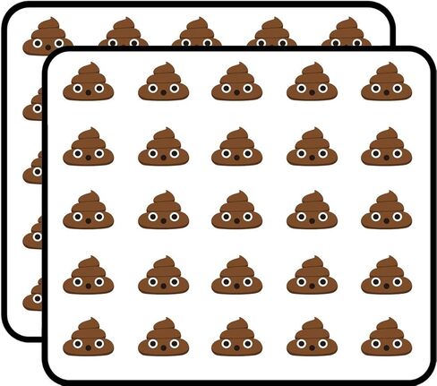 50 PCs Adorable Poop 1" Stickers Decals Laptop Notebook Phone Waterproof Vinyl Trendy in Kuwait