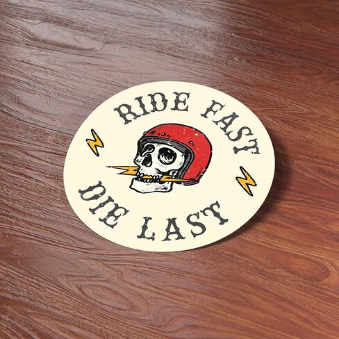 Ride Fast, Die Last Classic Motorcycle Sticker - Vintage Moto Pannier Decal, Dualsport Helmet Souvenir, Cool ADV Rider Gift for 5 in Saudi Arabia