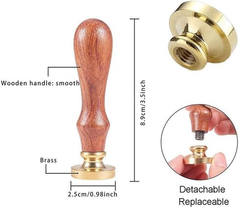 Snails Wax Seal Stamp Sealing Wax Stamps Removable Brass Seal Stamp with Wood Handle for Envelopes Gift Wrap Wedding Engagement Party Invitation in Kuwait