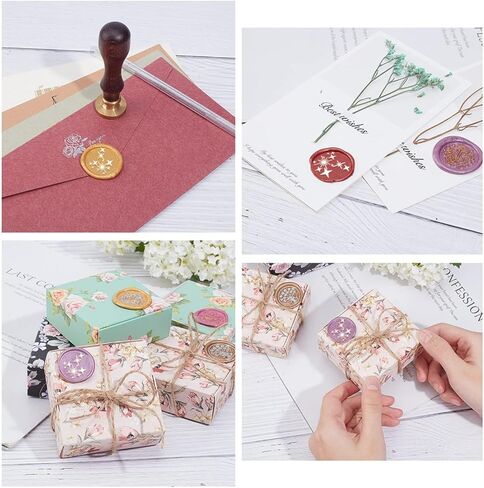 Snails Wax Seal Stamp Sealing Wax Stamps Removable Brass Seal Stamp with Wood Handle for Envelopes Gift Wrap Wedding Engagement Party Invitation in Kuwait