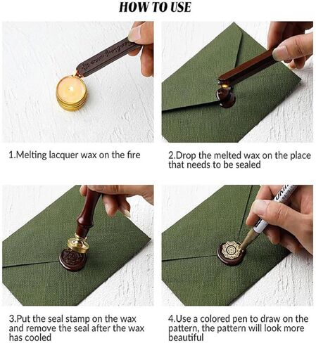 Snails Wax Seal Stamp Sealing Wax Stamps Removable Brass Seal Stamp with Wood Handle for Envelopes Gift Wrap Wedding Engagement Party Invitation in Kuwait