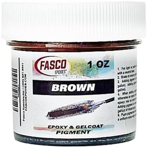 Fasco Epoxies Brown Pigment for Epoxy Resin & Gelcoat – Concentrated Colorant - 1 oz in Saudi Arabia