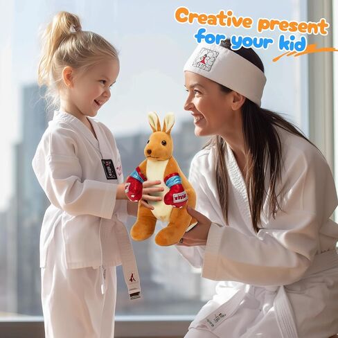 Boxing Kangaroo Plush Toy Stuffed Animal Kangaroo Plush Toys Playful Ease - Timeless Companions Birthday Gift,Boxing Kangaroo Stuffed Animal Ideal Present for Kids,Boys and Girls,11" in Saudi Arabia