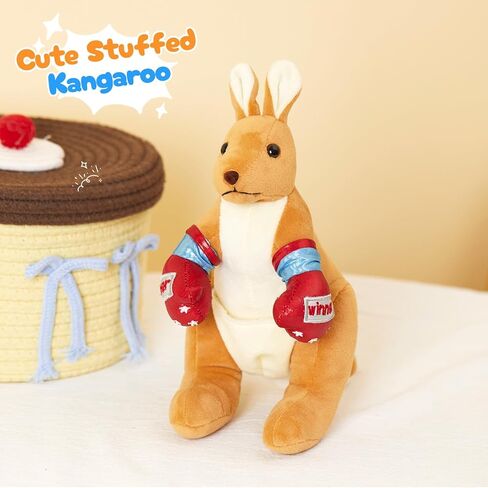 Boxing Kangaroo Plush Toy Stuffed Animal Kangaroo Plush Toys Playful Ease - Timeless Companions Birthday Gift,Boxing Kangaroo Stuffed Animal Ideal Present for Kids,Boys and Girls,11" in Saudi Arabia