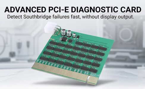 Fafeicy PCIe 16X Diagnostic Card with LED Lights PCI Express Motherboard Tester Type C Power Supply in Saudi Arabia