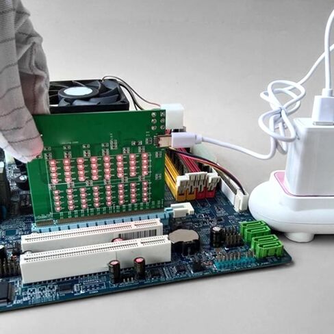 Fafeicy PCIe 16X Diagnostic Card with LED Lights PCI Express Motherboard Tester Type C Power Supply in Saudi Arabia