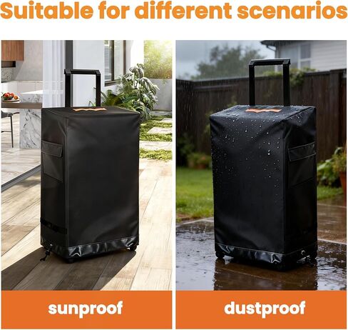 Tool Box Cover Compatible with Keter Stack-n-Roll 1PC Stackable Rolling Tool Box System, 600D Waterproof Dustproof Tool Chest Organizer Cover Only, 21.6"L x 17.7"W x 27.6"H, Black in Kuwait