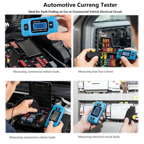 Automotive Fuse Tester Circuit Fault Probe Tester-CNBJ-611 Portable 20A 48V High-Precision Current Tester, Car Fuse Checker with LED Display&Front Lighting(Not Include Battery) in Saudi Arabia