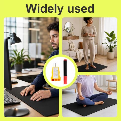 Grounding Tester Kit,Yellow Grounding Tester,Us Standard Outlet Tester,Plug Tester with Conductivity Test Pen,Ground Tool for Mat Pads Sheets Blankets Wristband Accessories in Saudi Arabia