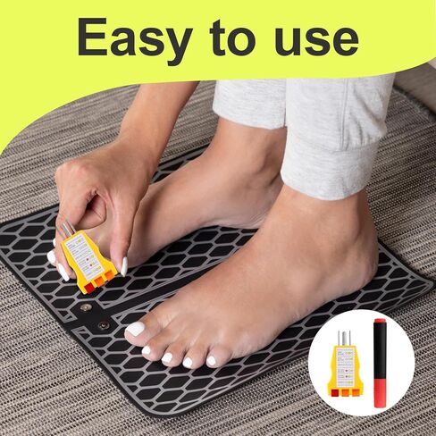 Grounding Tester Kit,Yellow Grounding Tester,Us Standard Outlet Tester,Plug Tester with Conductivity Test Pen,Ground Tool for Mat Pads Sheets Blankets Wristband Accessories in Saudi Arabia