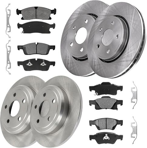 Brake Kit Replacement for 2011 2012 2013 2014 2015 2016 2017 2018 2019 2020 Dodge Durango, for Jeep Grand Cherokee Rotors and Brake Pads Front and Rear, 12.99" Front and 12.99" Rear Brakes in Saudi Arabia
