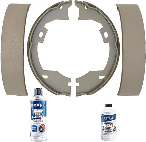Detroit Axle - Rear Brake Shoes for Dodge Ram 2500 3500 Ford E-150 E-250 E-350 F-250 F-350 F-450 F-550 Super Duty LCF, Semi-metallic Brake Shoes Replacement in Kuwait