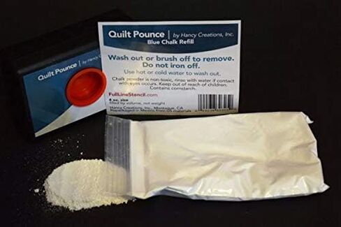 Full Line Stencil Hancy Creations Q6B Quilt Pounce White Chalk Refill, 4 oz (White) in Kuwait