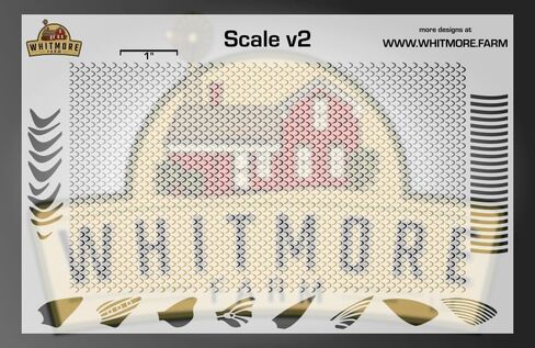 Whitmore Farm LLC Scale v2 Mesh Fishing Lure Airbrush Stencil in Kuwait