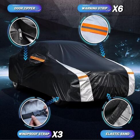 SUV Car Cover for Nissan Ariya (2023-2024) All-Weather Outdoor Waterproof Rain Snow UV Sun Protector Full Exterior Weatherproof,Indoor Car Cover. in Saudi Arabia