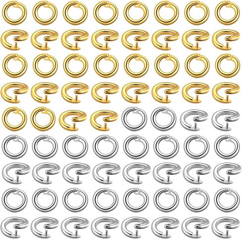 Molain 60Pcs Locking Jump Rings, OD 5.5mm ID 3mm Open End Connector Rings Split Jump Ring Open O Ring for DIY Crafts Jewelry Making Necklaces Bracelets Charms in Kuwait