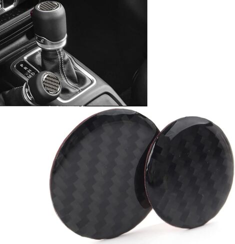 Gear Shift Knob Head Cover Trim, Carbon Fiber Gear Shifter Cover Decoration for Jeep Wrangler JL 2018-2022, for Jeep Gladiator JT 2020-2022 in Kuwait