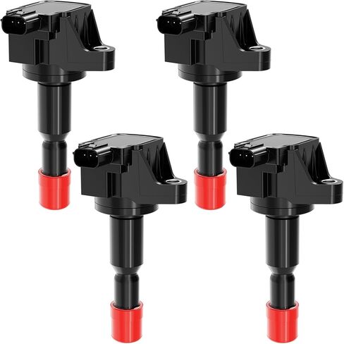 Set of 4 Ignition Coil Pack Compatible with 1.5 L4 2007 2008 Honda Fit 1.5L Automotive Replacement Ignition Coil Packs 30520-PWC-003，30520-PWC-S01 in Saudi Arabia