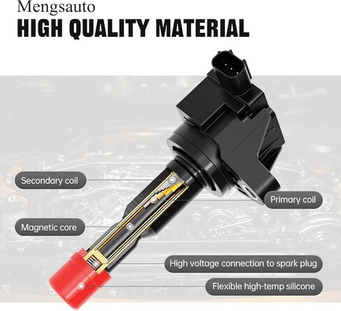 Set of 4 Ignition Coil Pack Compatible with 1.5 L4 2007 2008 Honda Fit 1.5L Automotive Replacement Ignition Coil Packs 30520-PWC-003，30520-PWC-S01 in Saudi Arabia