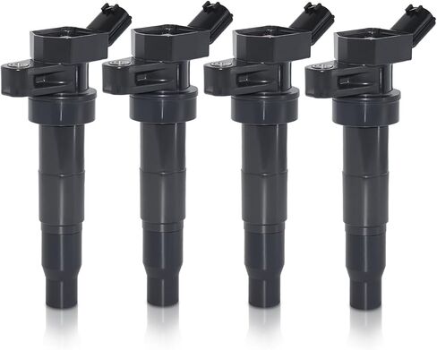 UF611 C1667 Ignition Coil Pack 4set Compatible with Kia Borrego Forte Koup Optima Rondo Hyundai Genesis Coupe Santa Fe Sonata Tucson 2.0 2.4L L4 4.8L V8 in Kuwait
