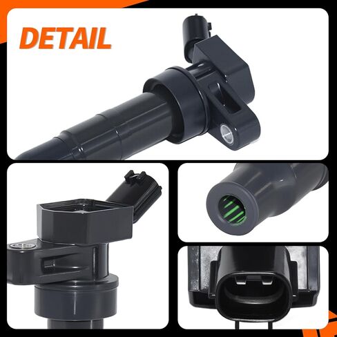 UF611 C1667 Ignition Coil Pack 4set Compatible with Kia Borrego Forte Koup Optima Rondo Hyundai Genesis Coupe Santa Fe Sonata Tucson 2.0 2.4L L4 4.8L V8 in Kuwait