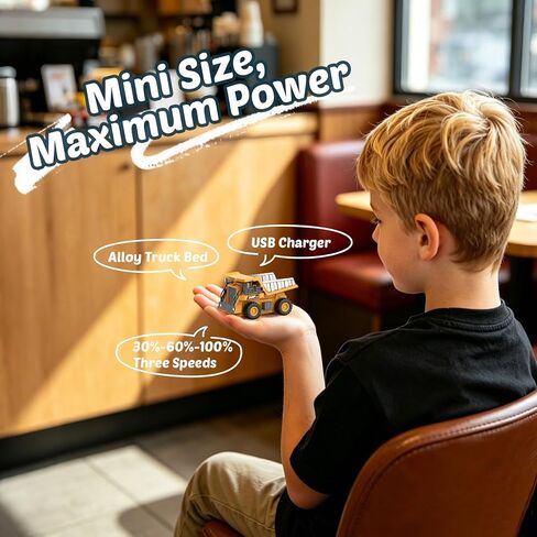 Mini RC Construction Vehicles, 4PCS 1:64 Remote Control Excavator Forklift Dump Truck Crane, 2.4GHz Small Desktop Toys with Lights Sound & Variable Speed, Birthday Gift for Adults Kids in Saudi Arabia