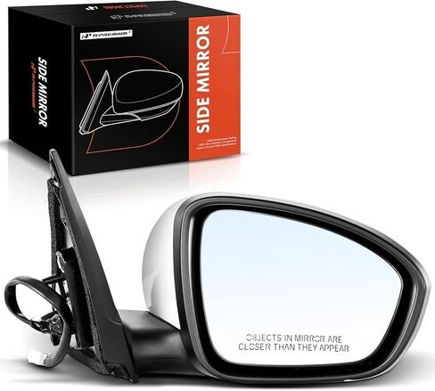 A-Premium Passenger Side Power Door Mirror - Compatible with Nissan Sentra S 2020 2021 2022 - Non-Heated Manual Folding White Outside Rear View Mirror in Kuwait