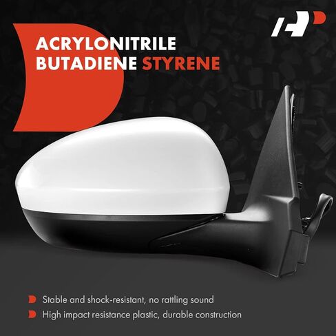 A-Premium Passenger Side Power Door Mirror - Compatible with Nissan Sentra S 2020 2021 2022 - Non-Heated Manual Folding White Outside Rear View Mirror in Kuwait