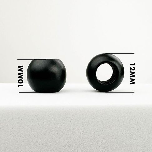 Large Hole Acrylic Beads - 300 Pcs Acrylic Large Hole Black Barrel Beads 10mm x 12mm with 5.7mm Hole for Leather, Paracord, DIY Projects & Crafts, Fits 5mm Cord, Matte Black in Saudi Arabia