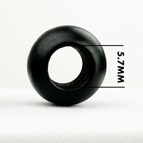 Large Hole Acrylic Beads - 300 Pcs Acrylic Large Hole Black Barrel Beads 10mm x 12mm with 5.7mm Hole for Leather, Paracord, DIY Projects & Crafts, Fits 5mm Cord, Matte Black in Saudi Arabia