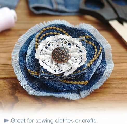 PATIKIL 1.5" Denim Ribbon, 4 Yard Layering Jean Fabric Craft Wavy Edge Strip for Bow DIY Making Hair Clip Garment Sewing Decorations, White in Kuwait