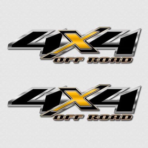 Pair Set 13 inch 4 x 4 4x4 Off Road Decal Stickers Replacement for Universal car Window Door Truck (Us Flag) in Kuwait