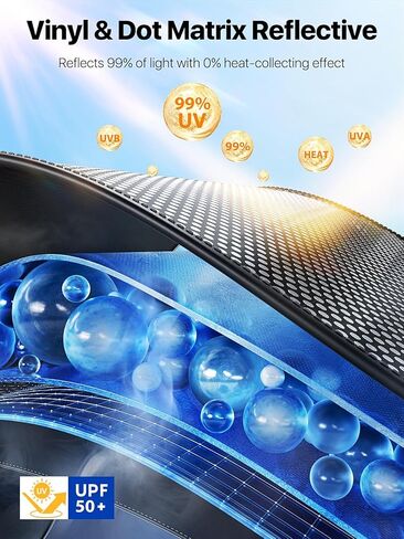 2026 Upgraded Nmoiss Car Windshield Sun Shade [Dot Matrix Reflective Coating] Extended Edge No Light Leakage Design Cooling Protect Car Interior from UV Damage Medium in Saudi Arabia