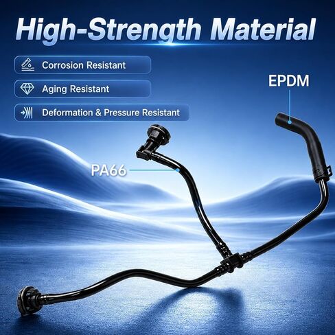 Engine Coolant Breather Pipe, Radiator Overflow Hose, Coolant Expansion Tank Bypass Line Compatible with Audi A4 Allroad 2017-2020 A5 Sportback Quattro 2018-2020 Replace # 8W0121081AN in Kuwait