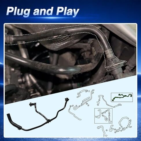 Engine Coolant Breather Pipe, Radiator Overflow Hose, Coolant Expansion Tank Bypass Line Compatible with Audi A4 Allroad 2017-2020 A5 Sportback Quattro 2018-2020 Replace # 8W0121081AN in Kuwait