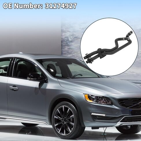 Radiator Hose Heater Hose No.31274927 for Volvo XC60 2010-2016 Black Rubber 1 Pc Warm Air Pipe Good Sealing in Kuwait