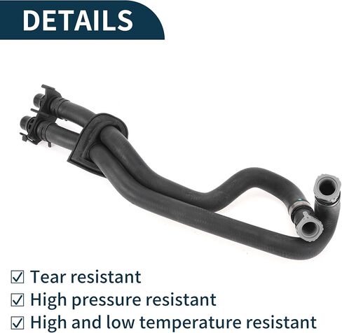 Radiator Hose Heater Hose No.31274927 for Volvo XC60 2010-2016 Black Rubber 1 Pc Warm Air Pipe Good Sealing in Kuwait