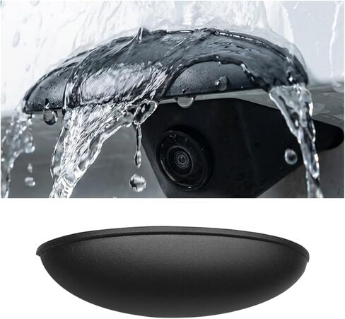 Car Rear View Camera Cover, Waterproof Vehicle Backup Lens Protector Sticker, Non-Destructive Installation Auto Reversing Camera Rain Protective Cover, Universal for SUV RV Truck (Black) in Saudi Arabia