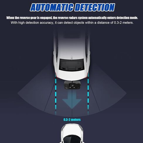 3 in 1 Visual Reversing Radars Camera Video Rearview Camera Car Backup Camera with 2 Radars Detecting Sensors & Buzzer in Saudi Arabia