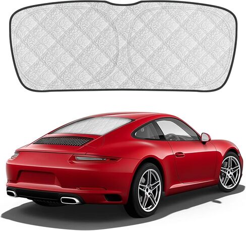 Rear Windshield Sun Shade for Tesla Model Y 2020-2026, Custom Fit Back Window Sunshade with 4 Clips, Blackout Privacy Protector, UV Ray & Heat Blocker for Car Camping, Foldable in Saudi Arabia