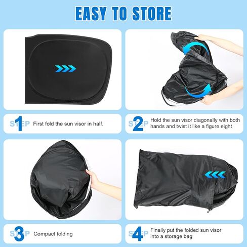 Rear Windshield Sun Shade for Tesla Model Y 2020-2026, Custom Fit Back Window Sunshade with 4 Clips, Blackout Privacy Protector, UV Ray & Heat Blocker for Car Camping, Foldable in Saudi Arabia