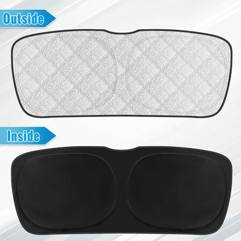 Rear Windshield Sun Shade for Tesla Model Y 2020-2026, Custom Fit Back Window Sunshade with 4 Clips, Blackout Privacy Protector, UV Ray & Heat Blocker for Car Camping, Foldable in Saudi Arabia